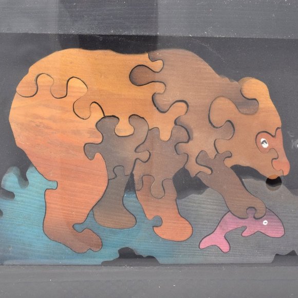 Living Stone Other - Living Stone Wooden Puzzle Grizzly  3D Sealed VTG